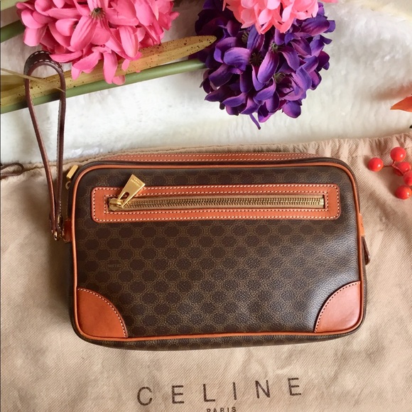 Authentic Celine Brown Macadam Clutch Bag - Picture 3 of 8